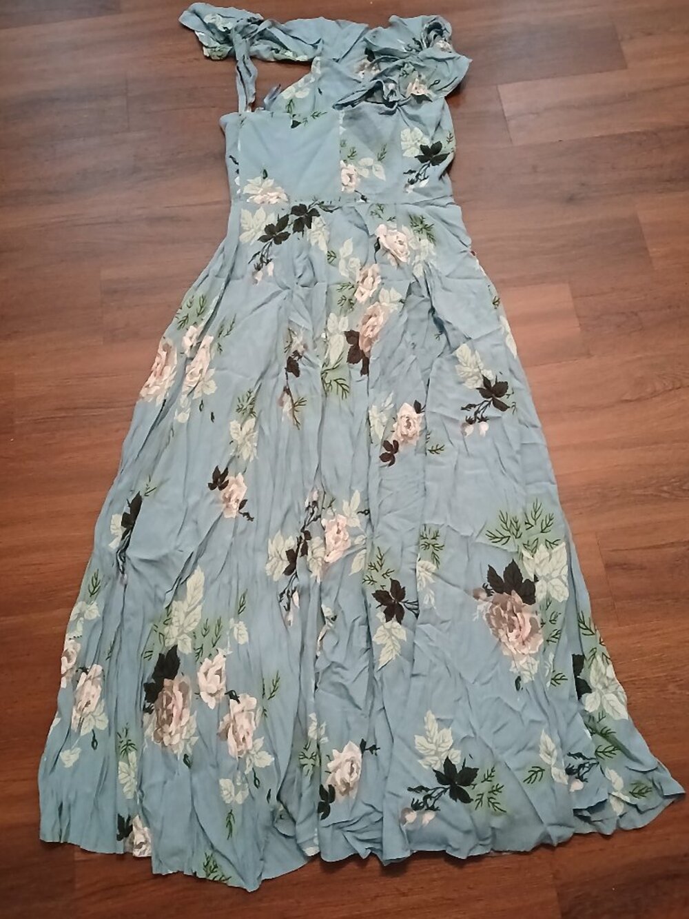 Trashy Diva French Blue Roses Hollywood Maxi Dress - Picture 7 of 8